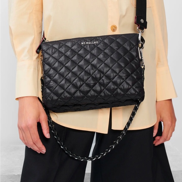 Mz Wallace Black Quilted Crossbody MZ WALLACE Crosby Ella Quilted
